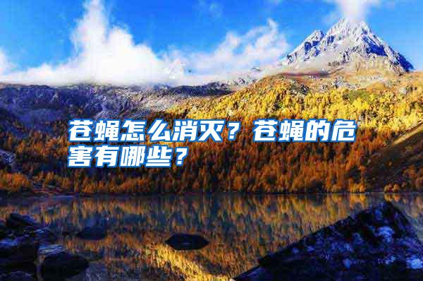 蒼蠅怎么消滅？蒼蠅的危害有哪些？