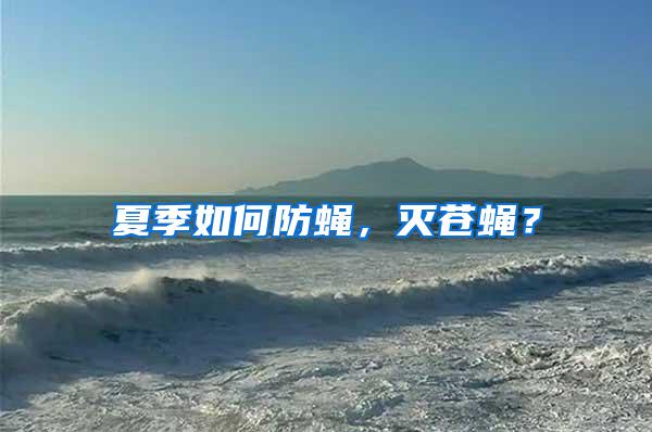 夏季如何防蠅,滅蒼蠅?