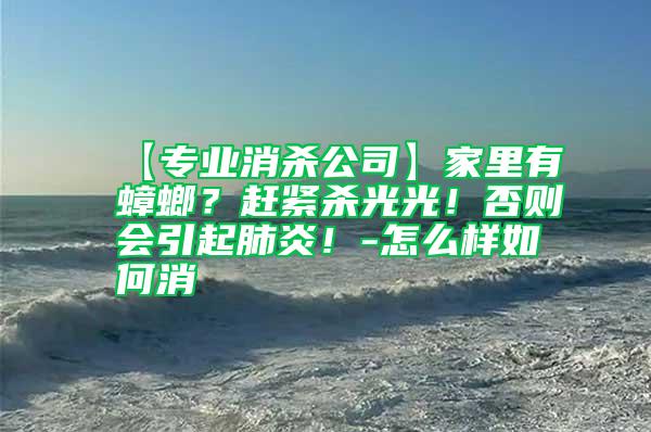 【專業消殺公司】家里有蟑螂?趕緊殺光光!否則會引起肺炎!-怎么樣如何消