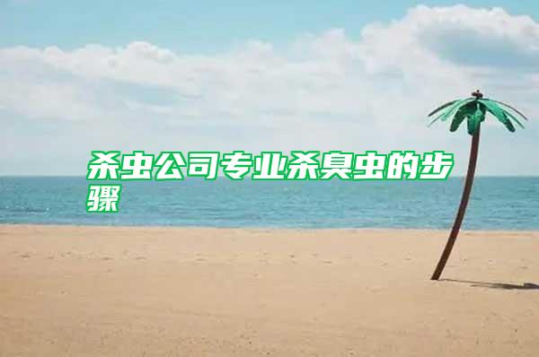 殺蟲(chóng)公司專(zhuān)業(yè)殺臭蟲(chóng)的步驟