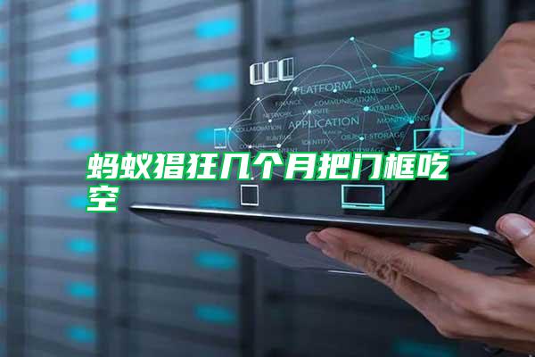 螞蟻猖狂幾個月把門框吃空