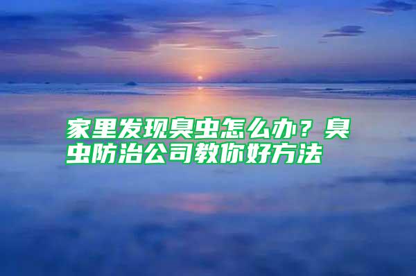 家里發(fā)現(xiàn)臭蟲怎么辦？臭蟲防治公司教你好方法