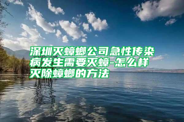 深圳滅蟑螂公司急性傳染病發生需要滅蟑-怎么樣滅除蟑螂的方法