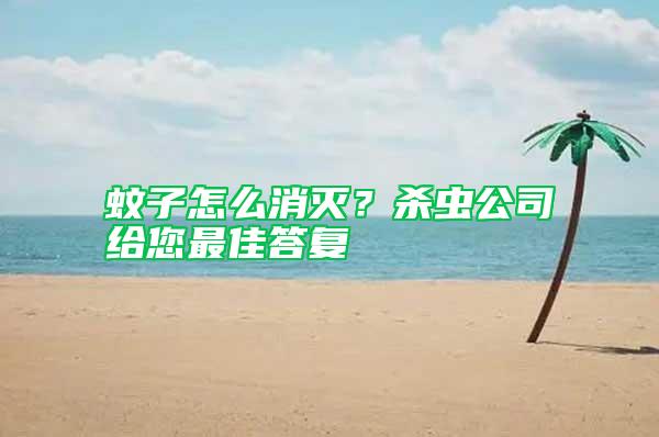 蚊子怎么消滅？殺蟲公司給您最佳答復