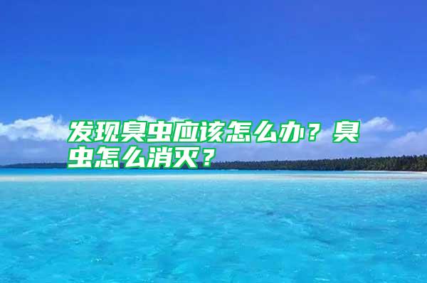 發現臭蟲應該怎么辦?臭蟲怎么消滅?