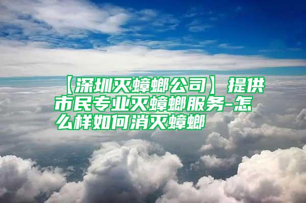 【深圳滅蟑螂公司】提供市民專業滅蟑螂服務-怎么樣如何消滅蟑螂