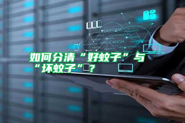 如何分清“好蚊子”與“壞蚊子”？