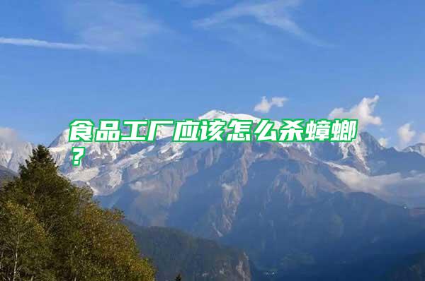 食品工廠應該怎么殺蟑螂？