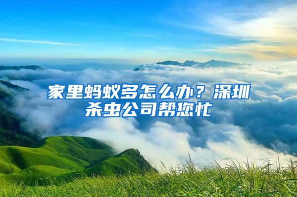 家里螞蟻多怎么辦?深圳殺蟲公司幫您忙